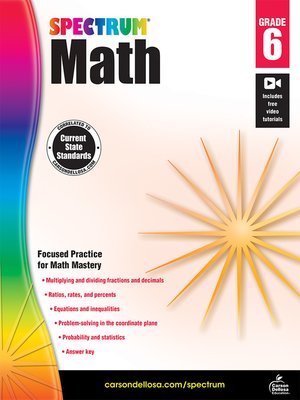 cover image of Spectrum Math Workbook, Grade 6